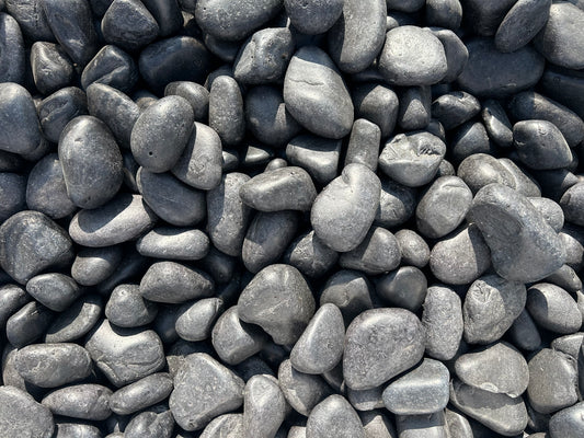 Mexican Beach Pebbles Black Polished