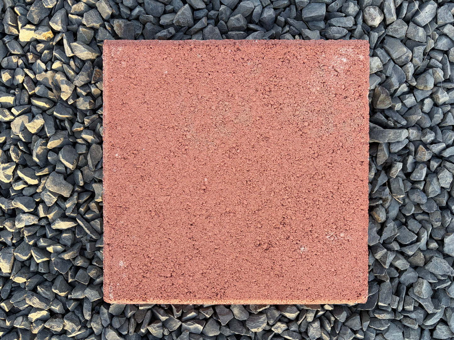 Red Angelus 12x12 concrete stepping stone for outdoor garden and landscape pathways