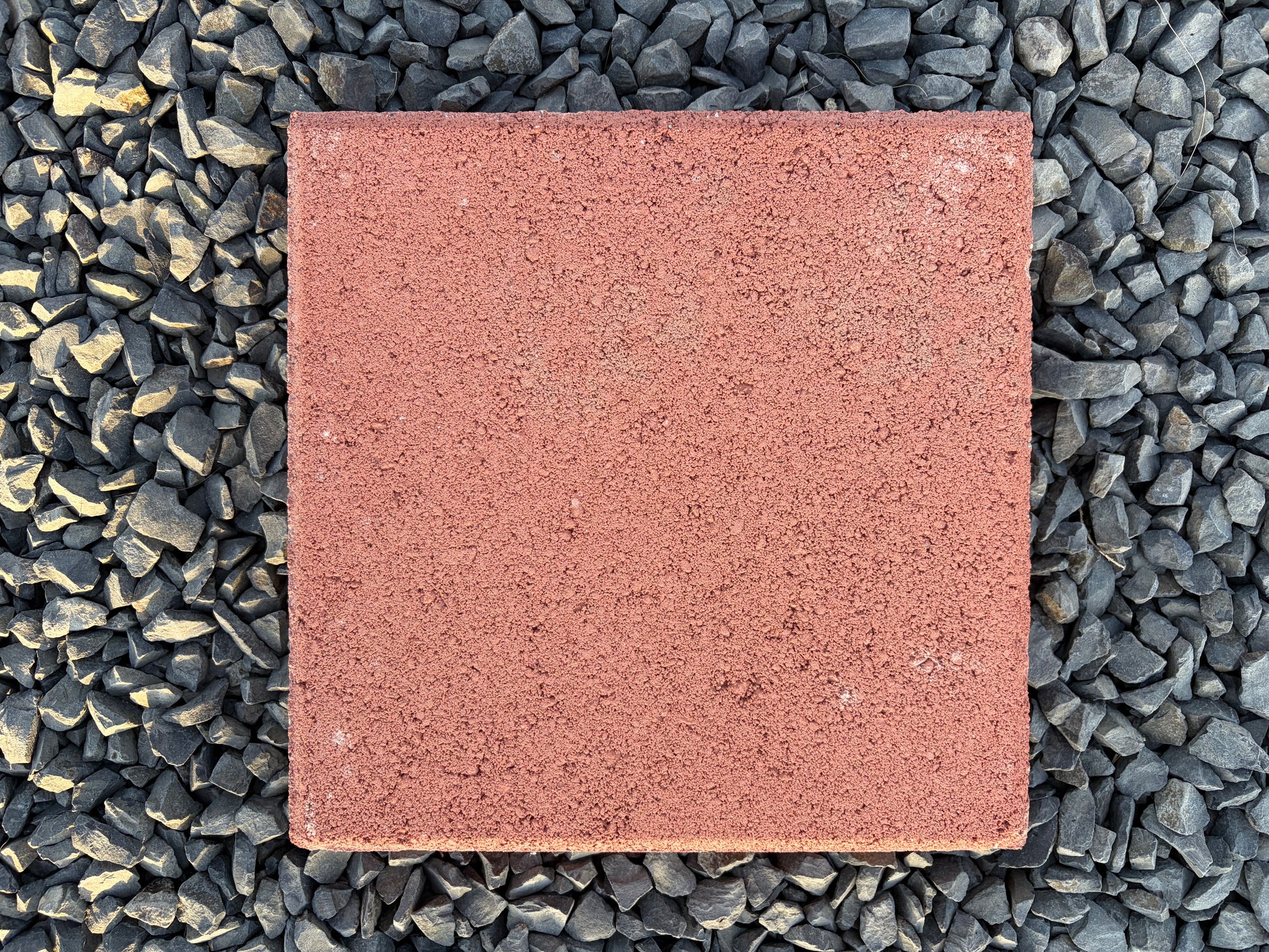 Red Angelus 12x12 concrete stepping stone for outdoor garden and landscape pathways