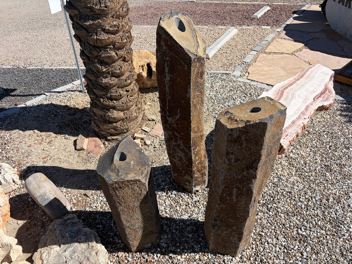 Natural Basalt Column Fountains
