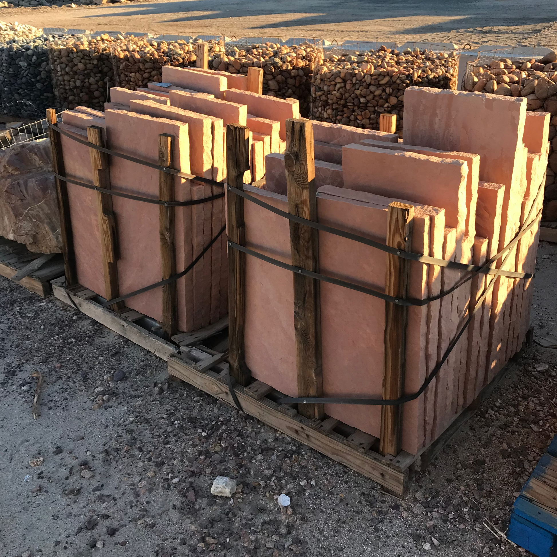 Custom Arizona flagstone pavers made with snap-cut and saw-cut edges