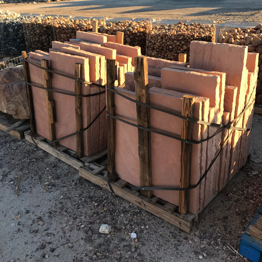 Custom Arizona flagstone pavers made with snap-cut and saw-cut edges