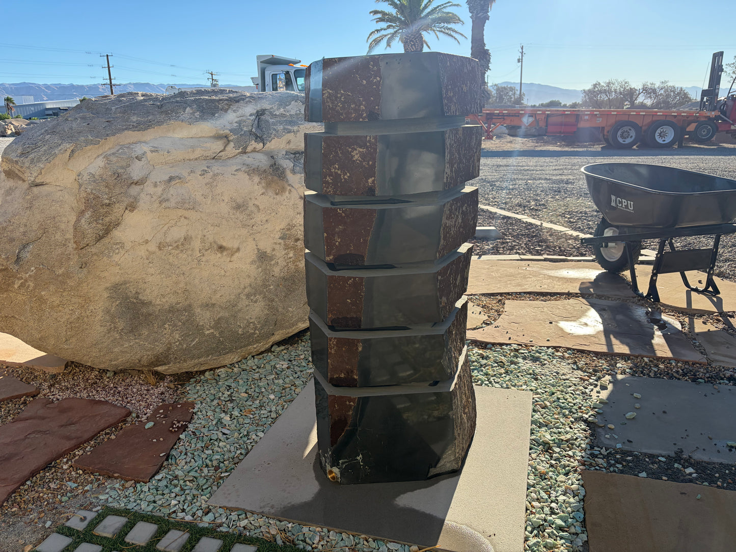 Basalt Column Water Feature