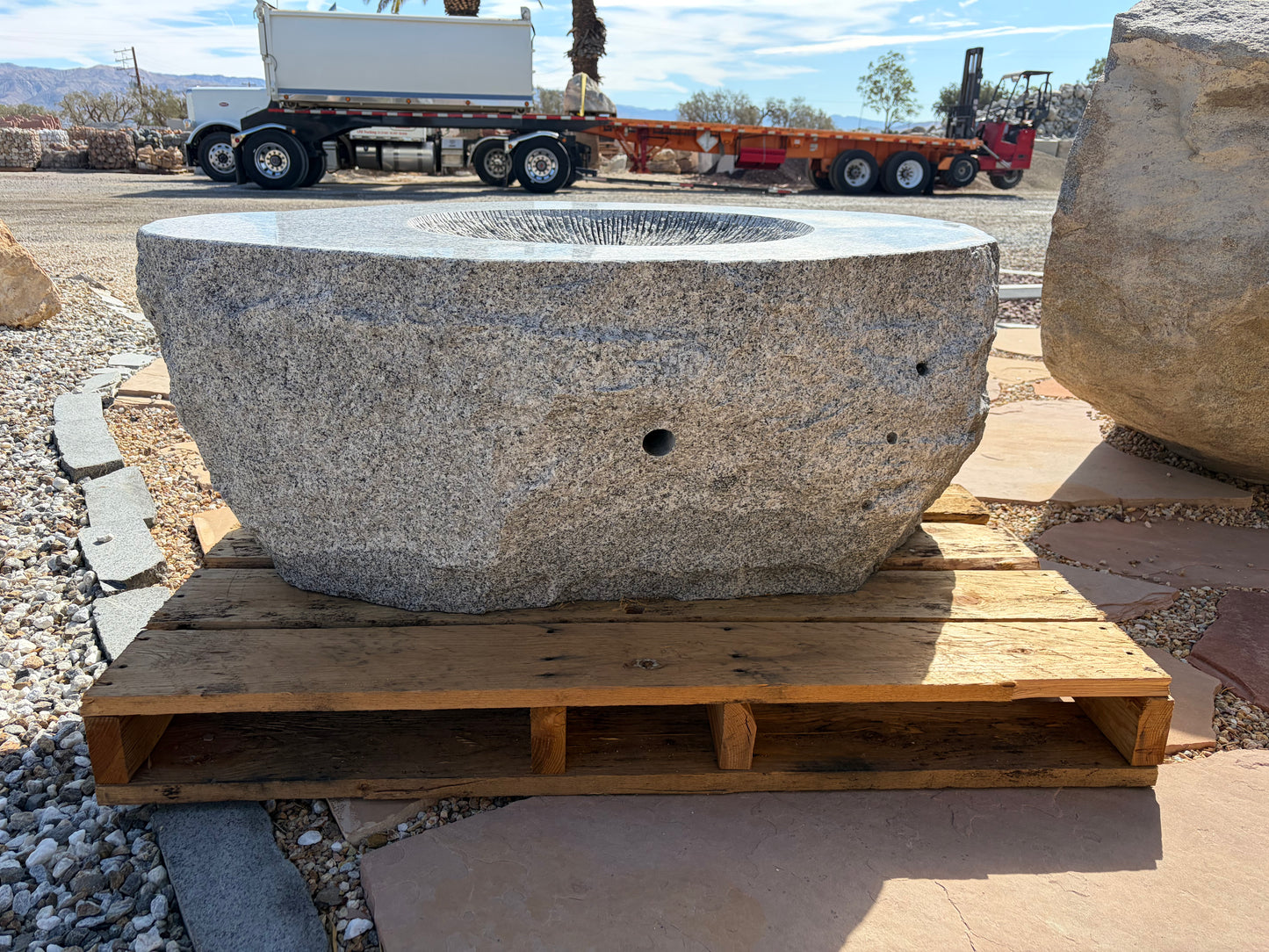 Granite Boulder Fire Pit