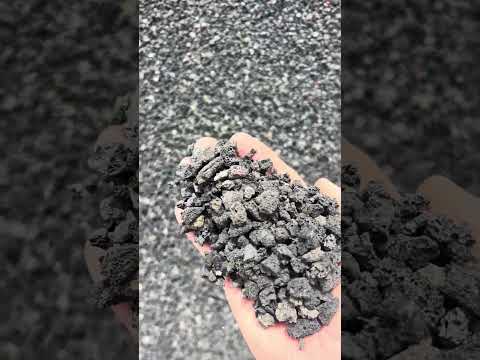Black lava rock cinders in 3/8-inch size Video Close up