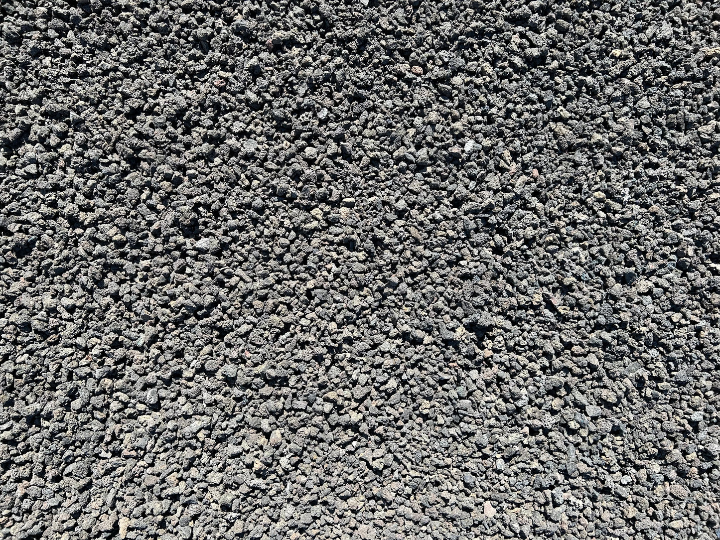 Black lava rock cinders in 3/8-inch size