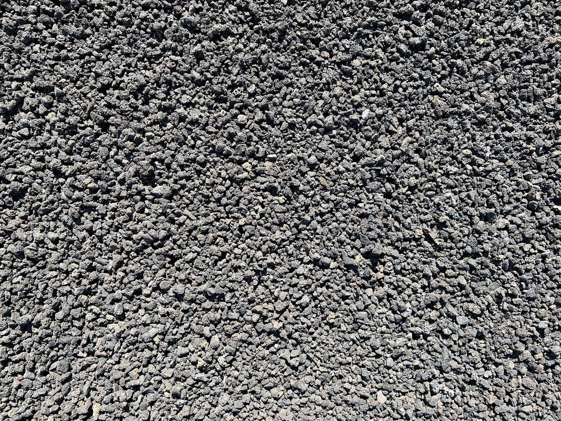 Black lava rock cinders in 3/8-inch size