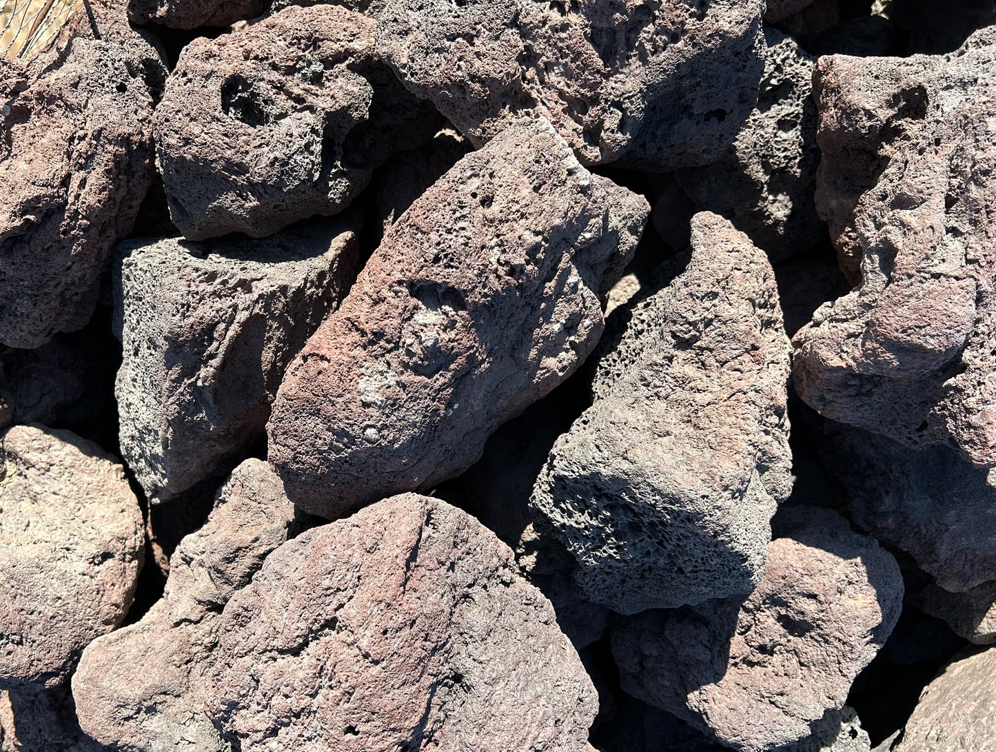Large 4–8-inch red lava rock landscape accents